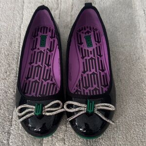 Wicked Alphaba black sparkle ballet flats